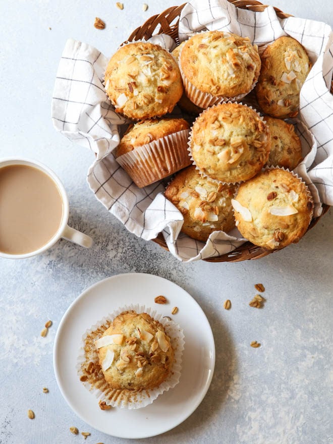 Banana Crunch Muffins are excellent for breakfast or a snack