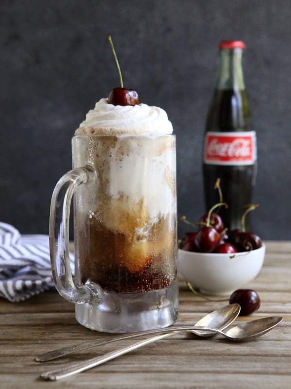Bourbon Cherry-Cola Floats from completelydelicious.com