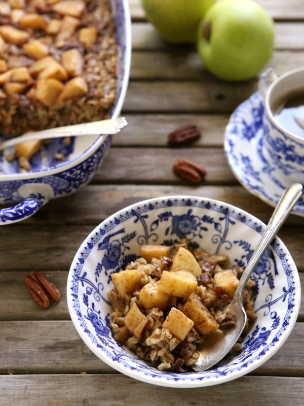 Apple Cinnamon Pecan Baked Oatmeal from completelydelicious.com