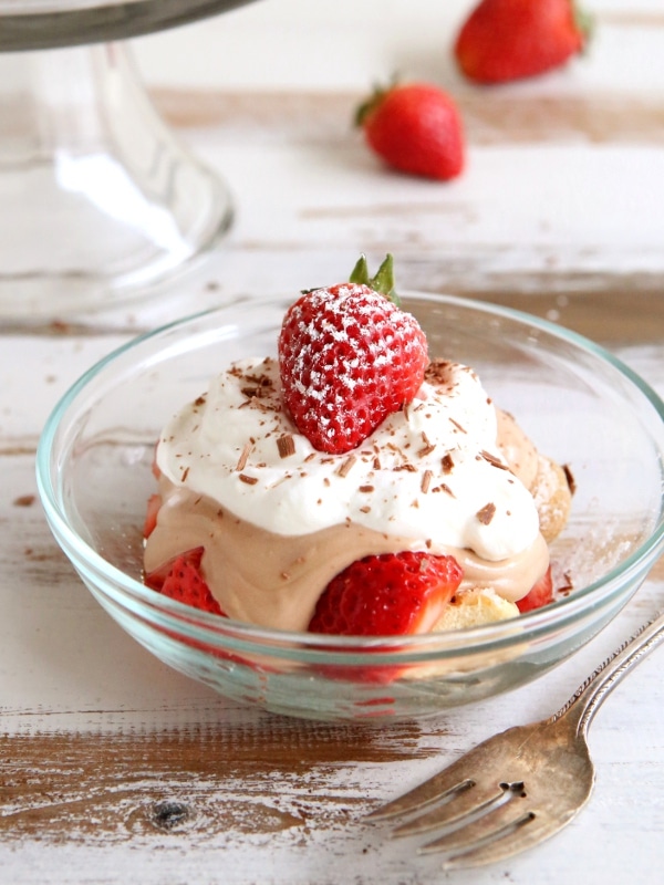 Strawberry Chocolate Tiramisu Trifle | completelydelicious.com
