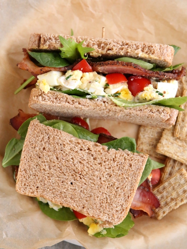 BLT Egg Salad Sandwiches | completelydelicious.com