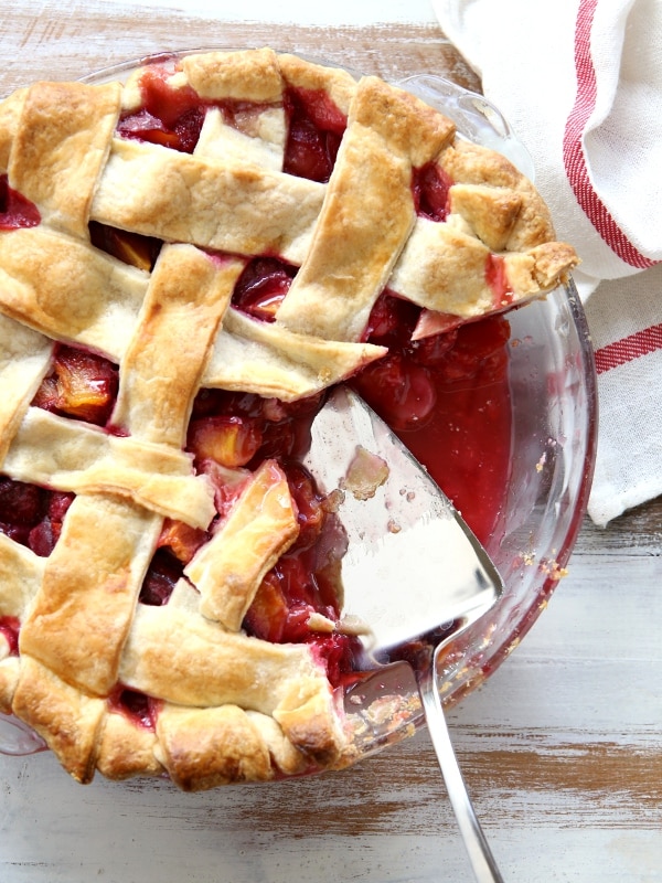 Raspberry Plum Pie | completelydelicious.com