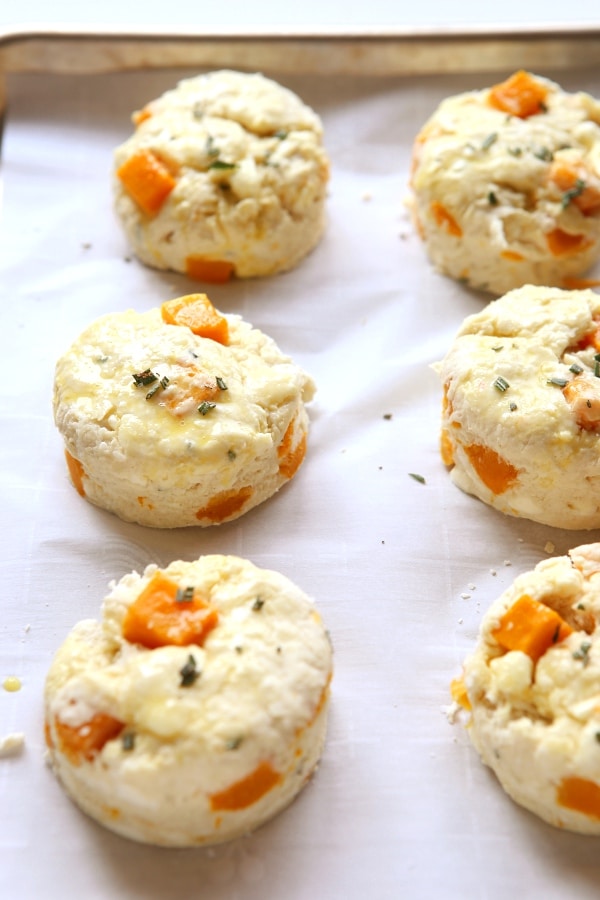 Butternut Squash and Rosemary Biscuits | completelydelicious.com