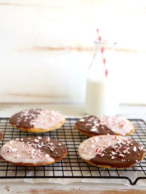 Peppermint Black & White Cookies | completelydelicious.com