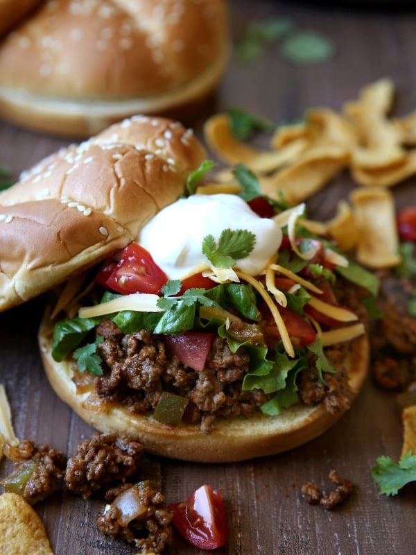 Taco Sloppy Joes! from completelydelicious.com