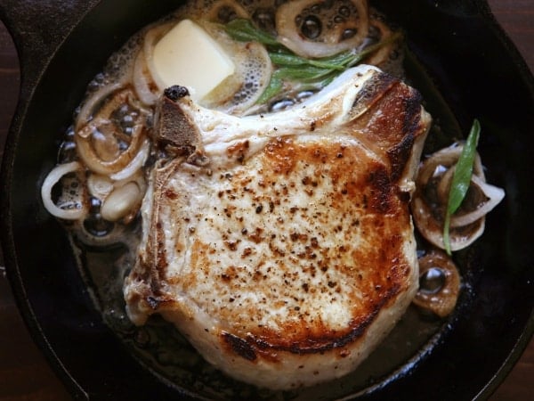 Pork Chops with Sage Butter Sauce | completelydelicious.com