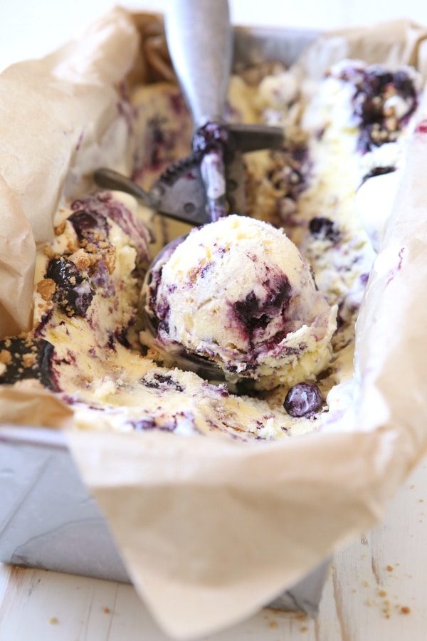 Blueberry Pie Ice Cream | completelydelicious.com