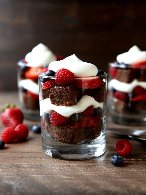 Brownie Berry Trifles | completelydelicious.com