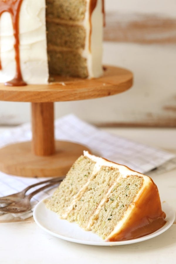 Zucchini Caramel Cake with Cream Cheese Frosting | completelydelicious.com