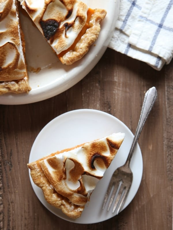 Sweet Potato Pie with Toasted Marshmallow Meringue | completelydelicious.com