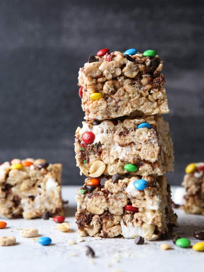 Monster Marshmallow Cereal Treats from completelydelicious.com