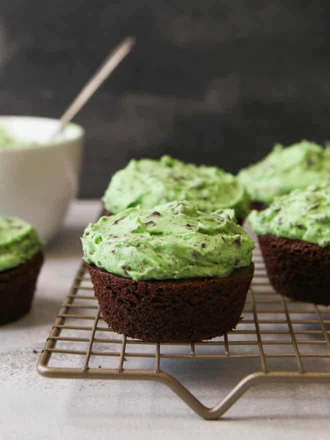 Mint Chocolate Chip Cupcakes | completelydelicious.com