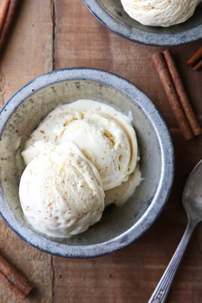 Brown butter cinnamon ice cream | completelydelicious.com