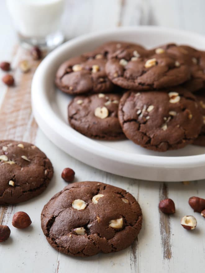 Chocolate Hazelnut Cookies | completelydelicious.com