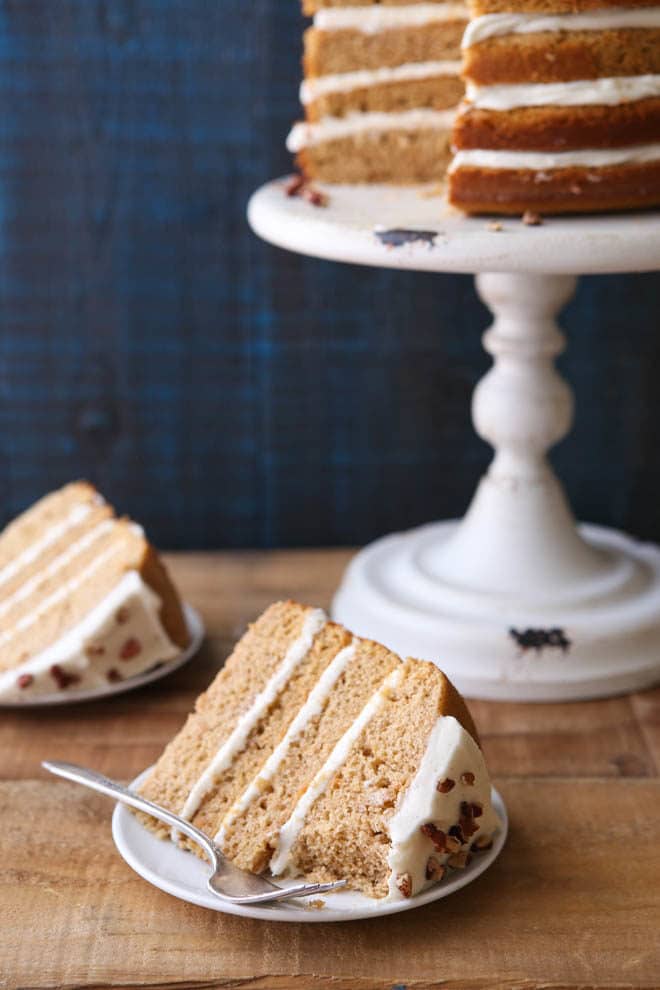 This Sweet Potato Spice Cake with Cream Cheese Frosting is a great fall dessert!