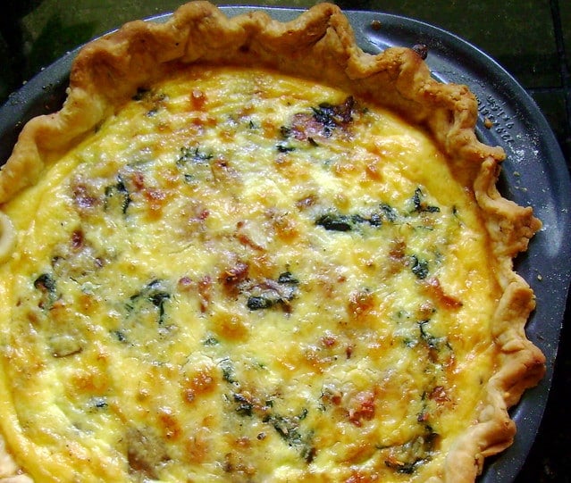 Quiche with Bacon and Spinach - Completely Delicious
