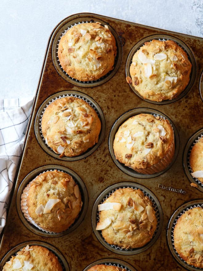 Banana Crunch Muffins are a great way to use up excess bananas!