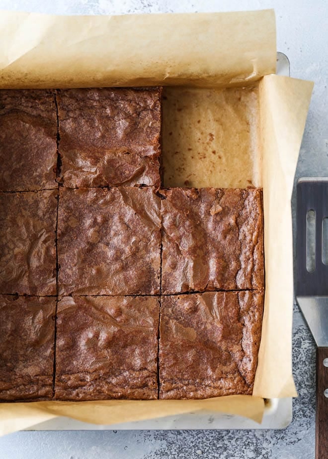 Classic rich and fudgy homemade brownies