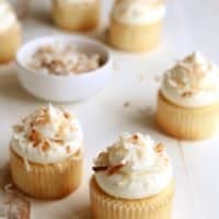 Coconut Cupcakes with Cream Cheese Buttercream | completelydelicious.com