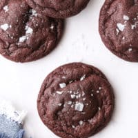 chewy chocolate cookies with fleur de sel