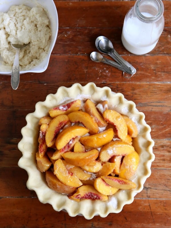 Peach Cobbler Pie from completelydelicious.com