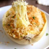 Twice Baked Spaghetti Squash and Cheese | completelydelicious.com