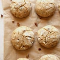 Brown Butter Cinnamon Crinkle Cookies with Pecans | completelydelicious.com