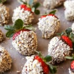 You're just three ingredients away from these chocolate hazelnut covered strawberries. They're the easiest, most decadent treat!
