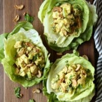 Curried Chicken Salad Lettuce Cups | completelydelicious.com