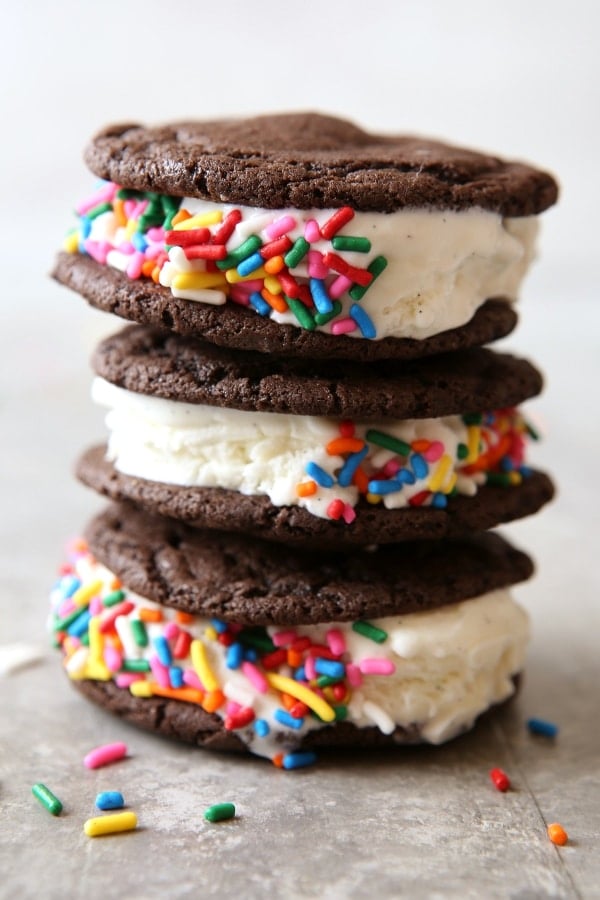 Chocolate Cookie Ice Cream Sandwiches Completely Delicious