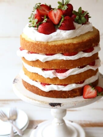 Strawberry Shortcake Layer Cake | completelydelicious.com