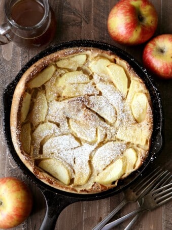 Apple Oven Pancake with Apple Cider Syrup | completelydelicious.com