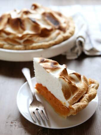 Sweet Potato Pie with Toasted Marshmallow Meringue | completelydelicious.com