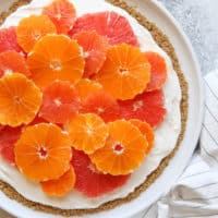 Citrus and Yogurt Fruit Pizza with Granola Crust | completelydelicious.com