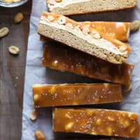 Salted Caramel Peanut Bars | completelydelicious.com
