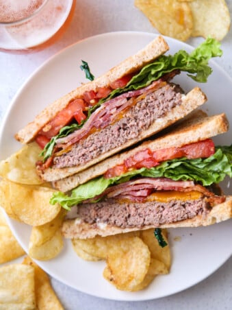 BLT Cheeseburgers combine two favorites in one!