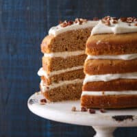 This Sweet Potato Spice Cake with Cream Cheese Frosting is a great fall dessert!