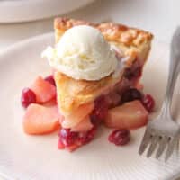 This cranberry pear pie is the perfect dessert for fall