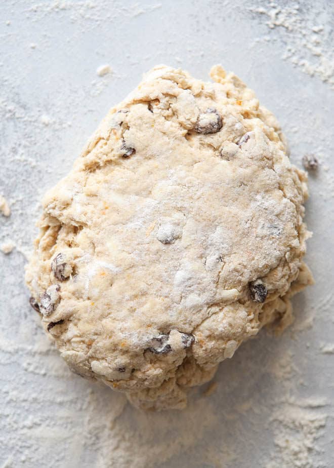 hot cross biscuit dough