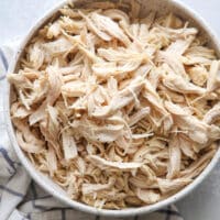 Easy cooked shredded chicken to make cooking easier!