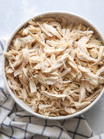 Easy cooked shredded chicken to make cooking easier!