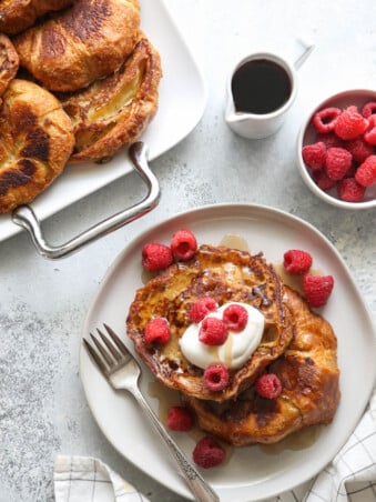 Breakfast doesn't get any better than this rich and flavorful croissant french toast!