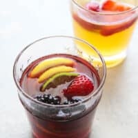 This simply summery sangria wine can be made with either red or white wine!