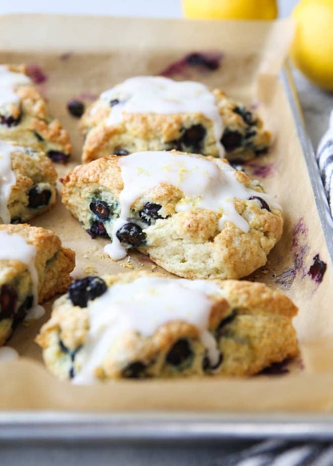 Soft and flavorful lemon bluberry scones
