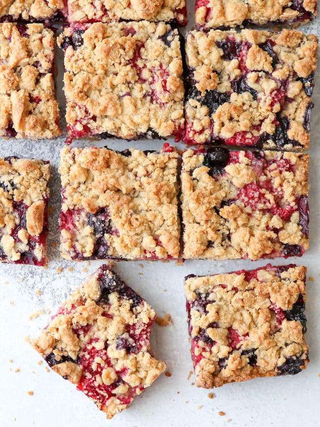 Mixed berry crumb bars are a summertime favorite!