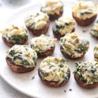 Spinach and artichoke stuffed mushrooms are a fabulous appetizers!