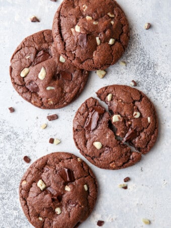 Soft and fudgy chocolate mint cookies are a wonderful treat!