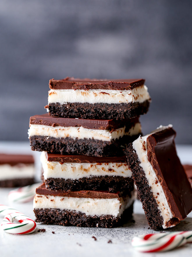 Chocolate peppermint bars are easy to make and so delicious!