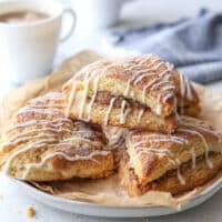 Cinnamon-sugar scones are light and tender and packed with so much cinnamon-sugar flavor!