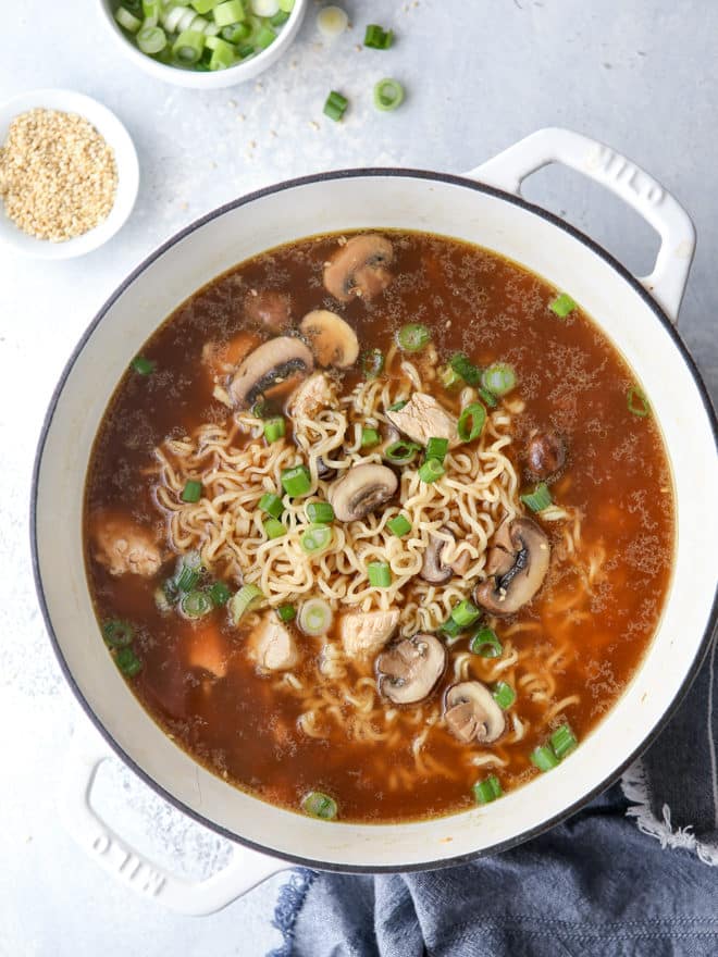 This is a quick and easy chicken ramen soup recipe for nights when you feel like staying in!
